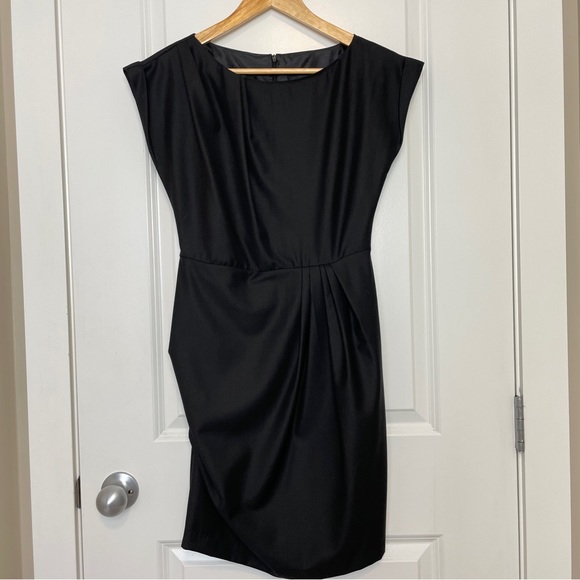 Business Casual Black Drape Dress Size S - Picture 2 of 14